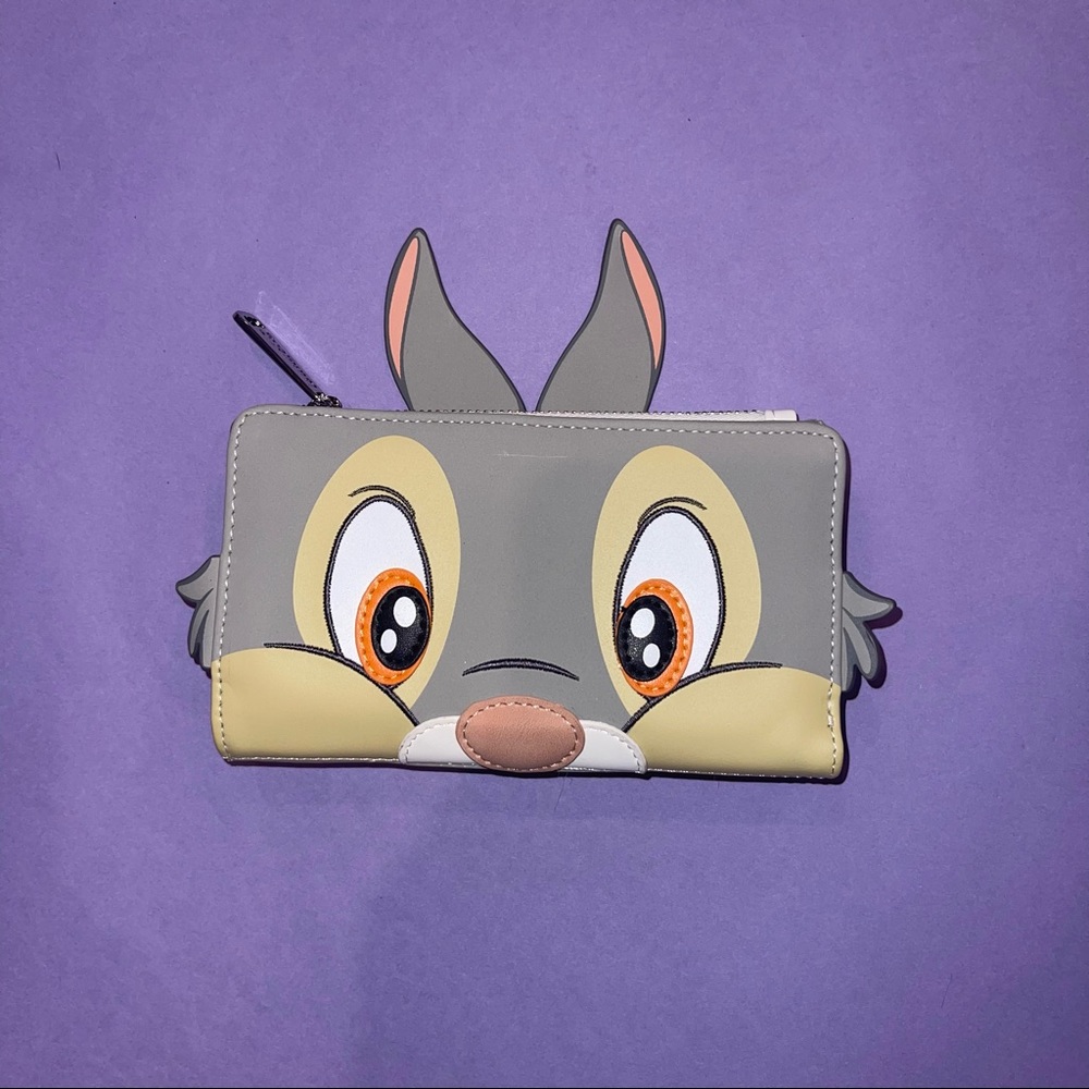 Thumper bunny Loungefly x Disney wallet with moveable ears and 3d fluffy tail.
